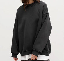 Vanna - Basic-Pullover - Übergrößen-Passform – Dunkelgrau