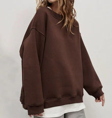 Vanna - Basic-Pullover - Übergrößen-Passform – Braun