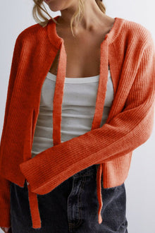 Vernice - Strick-Cardigan - Mit Doppelschleifen-Verschluss – Orange
