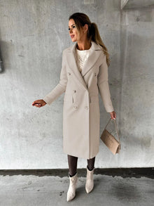 Victoria - Langer Damenmantel – Beige