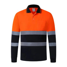 Virgil - Reflektierendes Poloshirt - Atmungsaktive Arbeitskleidung – Orange Marineblau