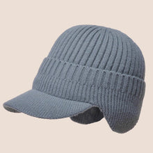 WinterWool - Strickmütze mit Ohrenschützern – Grau
