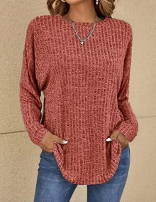 Ylva - Langärmeliger Freizeitpullover – Rosa