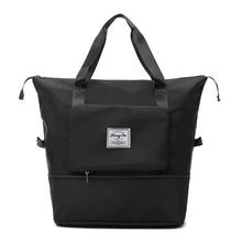 Leichte wasserdichte Wochenendtasche – erweiterbare Tragetasche – Schwarz