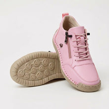 Schreiner – Turnschuh mit Schnürung Und Reißverschluss Sowie Kontrastnähten – Rosa