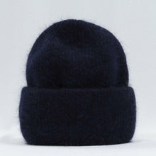 Damen und Herren Strick Mütze – Marineblau