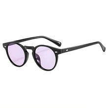 Unisex Zeitlos Rund Stil Sonnenbrille | Klassisch – Lila