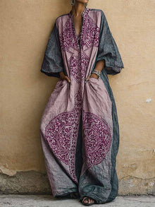 Flavie – Bedruckter Jumpsuit Mit Weitem Bein – Rosa