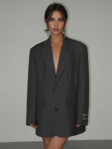 Oversize Blazer Damen – Grau