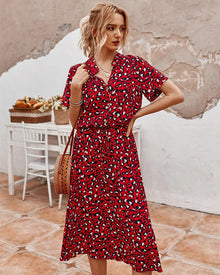 Luftiges Midi-Sommerkleid Damen – Elegant, Leicht & Bequem – Rot
