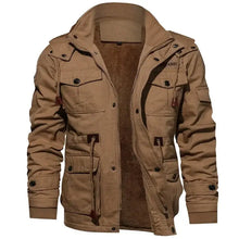 Thermojacke ÉléganceHiver Wärme und Stil Multipockets – Khaki