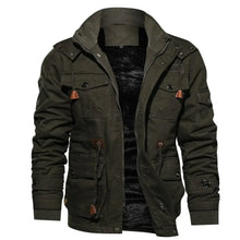 Thermojacke ÉléganceHiver Wärme und Stil Multipockets – Grün