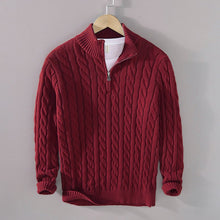 Herren-Pullover mit Rundhalsausschnitt - ACKLEY – Rot