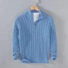 Herren-Pullover mit Rundhalsausschnitt - ACKLEY – Hellblau