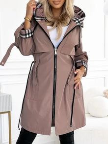 Liaa – Wind- Und Wasserdichter Trenchcoat Mit Kapuze – Braun