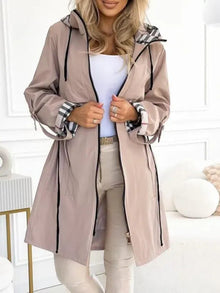 Liaa – Wind- Und Wasserdichter Trenchcoat Mit Kapuze – Beige