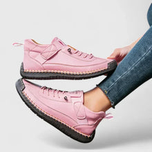 Barbara | Damen Lässige Schnür-Sneaker – Rosa