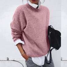 Damen Lässig Langarm Pullover | Warm – Rosa