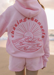 Iva | Bequemer und stilvoller Damen-Hoodie – Rosa Sonnenuntergang