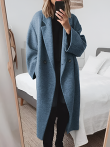 Liriane | Stilvoller Wintermantel – Blau
