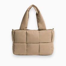 Gestepptes Tote Bag | Gepolsterte Henkel | Modern und Praktisch – Braun