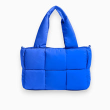 Gestepptes Tote Bag | Gepolsterte Henkel | Modern und Praktisch – Blau