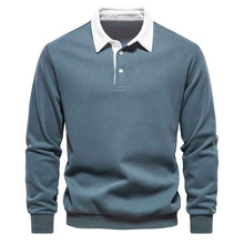 Polo Pullover Herren – Retro Blau