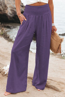 Valoria | Freizeithose mit weitem Bein – Lila