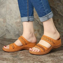 Nina - Damen Sandalen mit Blumenmuster – Khaki