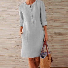 Melle  |  kleid aus midi-länge für frauen – Grau