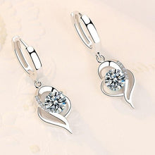Florale Ohrringe aus 925 Sterling Silber und Zirkonia – Weiß