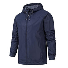 Moderne Dünne Softshelljacke mit Kapuze für Herren | Ideal für den Winter – Marineblau