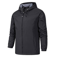 Moderne Dünne Softshelljacke mit Kapuze für Herren | Ideal für den Winter – Schwarz