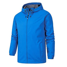 Moderne Dünne Softshelljacke mit Kapuze für Herren | Ideal für den Winter – Blau