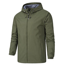Moderne Dünne Softshelljacke mit Kapuze für Herren | Ideal für den Winter – Grün