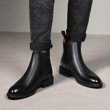 Lederstiefeletten für Männer mit italienischem Design - Arveon – Schwarz