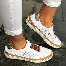 Farida - Atmungsaktive, flache Freizeitschuhe – Weiß