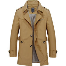 Klassischer Trenchcoat mit kariertem Futter für Männer – Braun