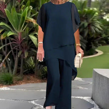 Oda | Asymmetrisches Loungewear-Set – Marineblå