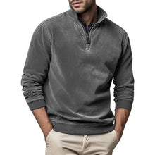 Pullover Herren mit Stehkragen – Grau