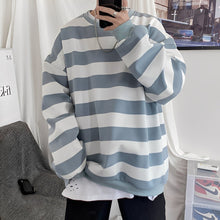 Pullover Herren Oversized Streifen – Blau