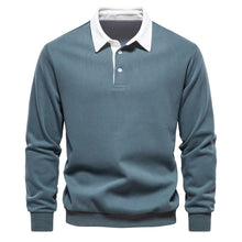 Pullover Herren Regular Fit mit Polokragen – Grün