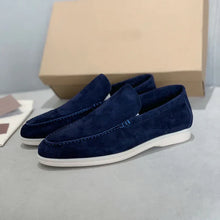 Gerhard | Herren Wildleder Loafer Schick Komfort Elegant – Dunkelblau
