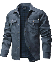 Bram - Robuste Übershirt Jacke – Blau