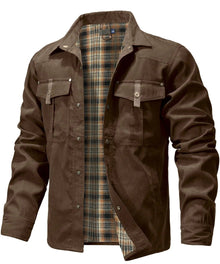 Bram - Robuste Übershirt Jacke – Braun