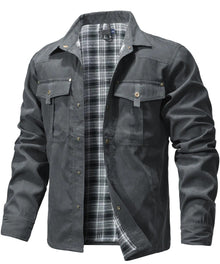 Bram - Robuste Übershirt Jacke – Grau