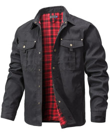 Bram - Robuste Übershirt Jacke – Rot