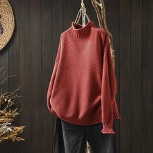 MILOU | GESTRICKTER ROLLKRAGENPULLOVER MIT STIL – Rot