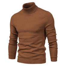 Rollkragenpullover Herren Klassisch – Braun