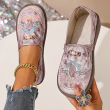 Rosalinde | Damen Bestickte Slipper mit Perlendetails – Rosa